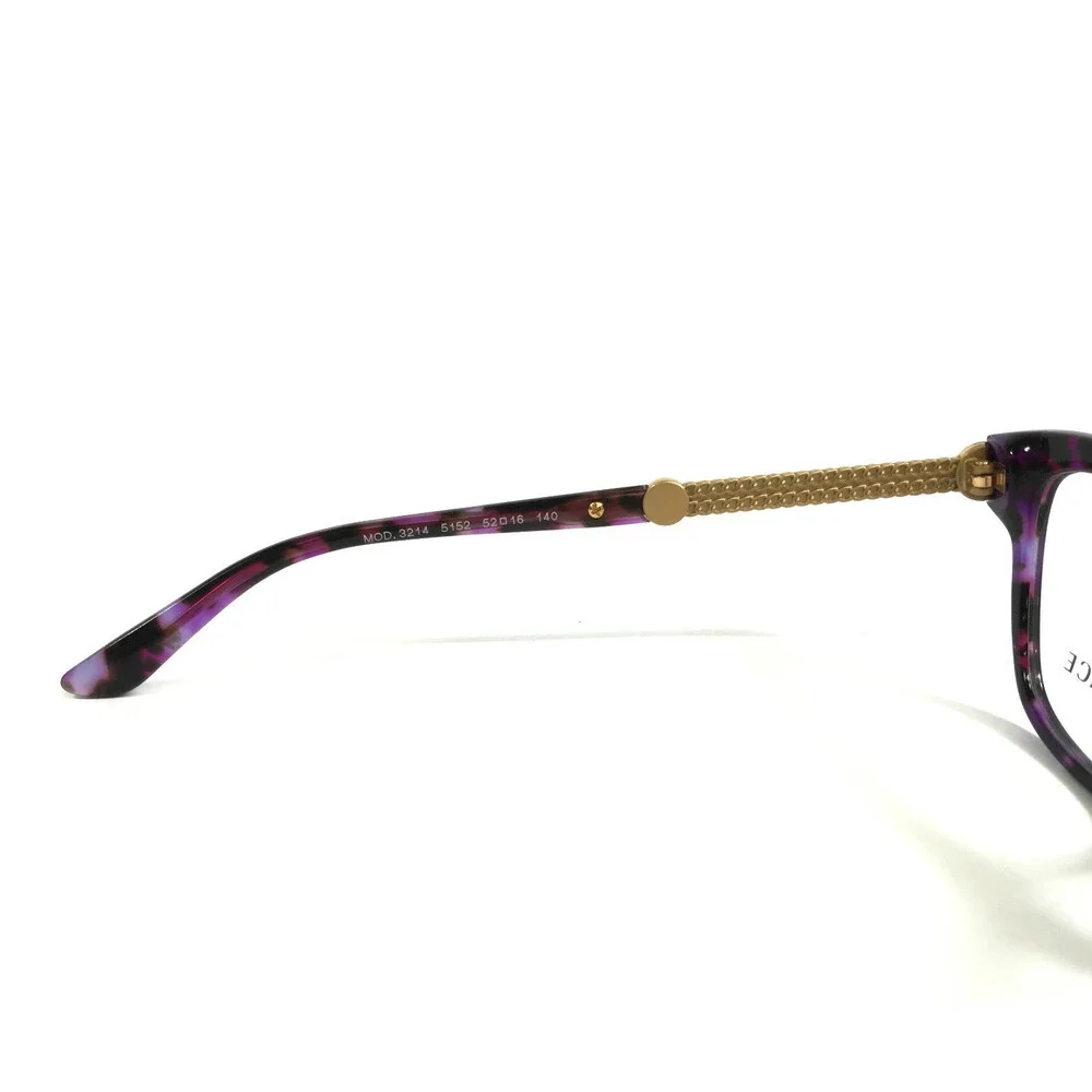 Versace Eyeglasses Frames MOD.3214 5152 Purple Tortoise Gold Cat Eye 52-16-140